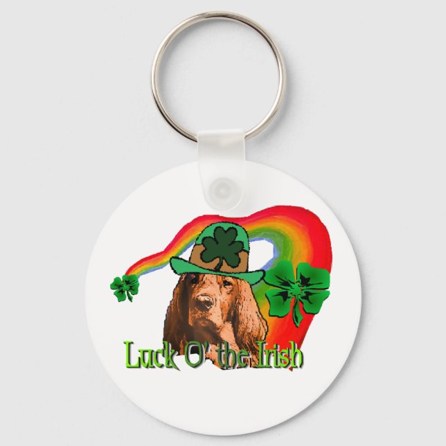 Irish Setter St. Patricks Schlüsselanhänger (Vorderseite)