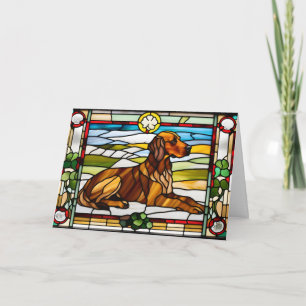 Irish Setter Stainglas Karte