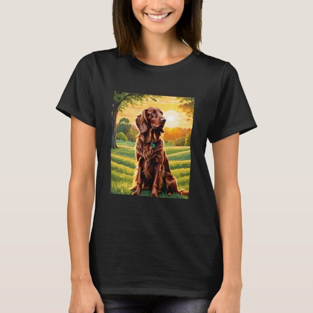 IRISH SETTER SUN WIEDERHOLUNG T-Shirt (Vorderseite)