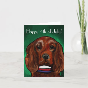 Irish-Setter-T-Shirt Karte