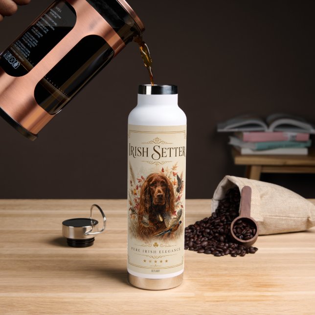 Irish Setter      Trinkflasche (Kaffee (gedreht))