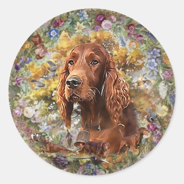 Irish Setter - Ultimate Upland Bird Dog Runder Aufkleber (Vorderseite)
