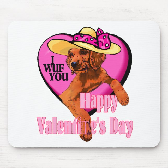 Irish Setter Valentinstag Geschenke Mousepad (Vorne)