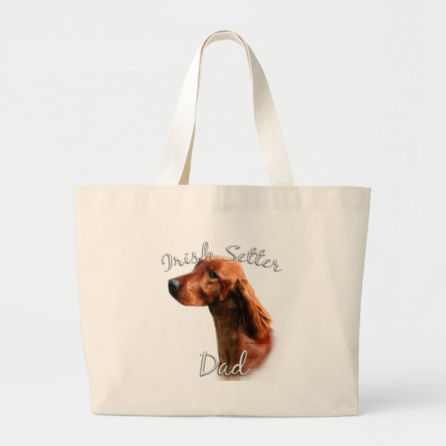Irish Setter Vater 2 Jumbo Stoffbeutel (Vorne)