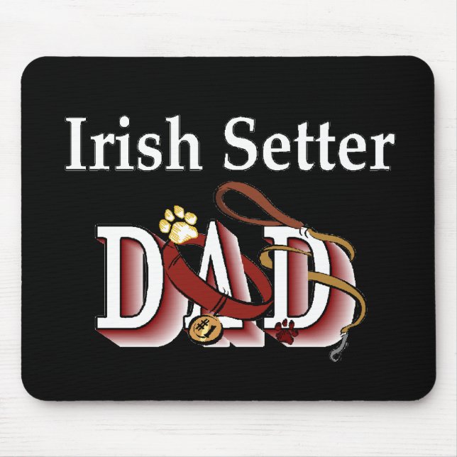 Irish Setter Vater Geschenke Mousepad (Vorne)