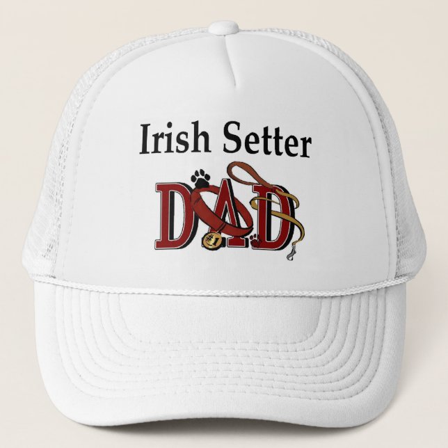 Irish Setter Vater Hat Truckerkappe (Vorderseite)
