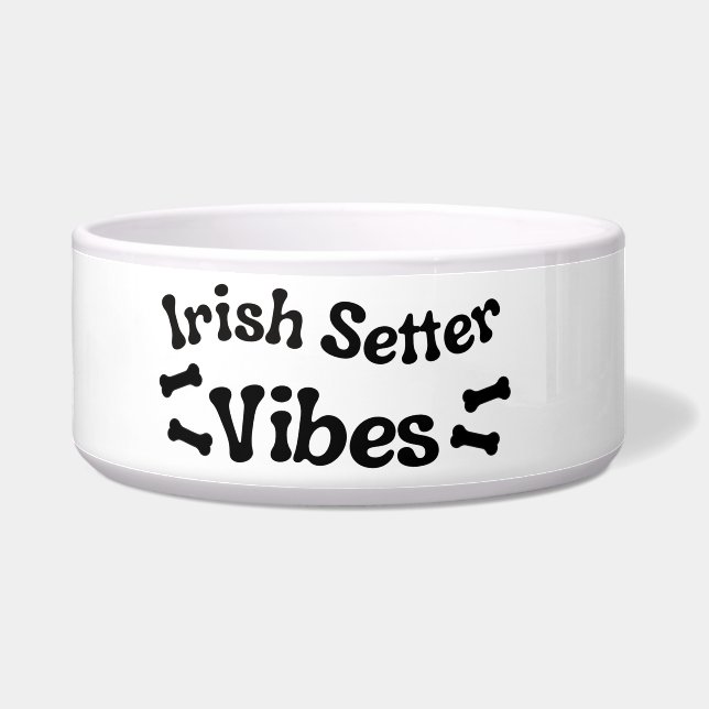 Irish Setter Vibes Keramik Dog Bowl Napf (Links)