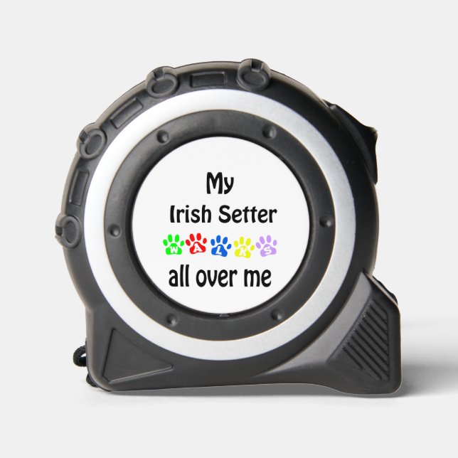 Irish Setter Walks Design Maßband (Vorderseite)