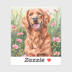 Irish Setter Watercolor-Aufkleber Aufkleber