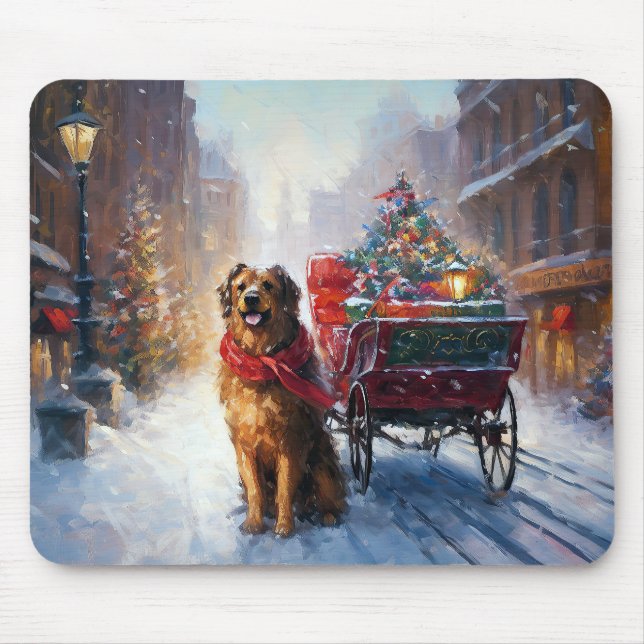 Irish Setter Weihnachtsfeiertag Mousepad (Vorne)