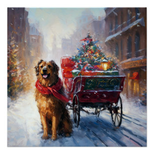 Irish Setter Weihnachtsfeiertag Poster