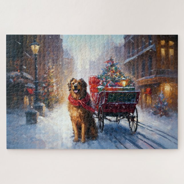 Irish Setter Weihnachtsfeiertag Puzzle (Horizontal)
