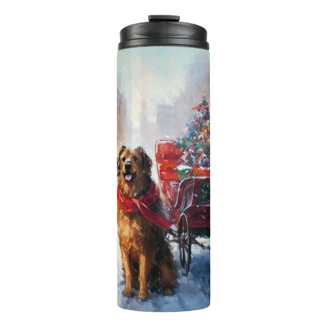 Irish Setter Weihnachtsfeiertag Thermosbecher (Vorderseite)