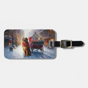 Irish Setter Weihnachtsfestzeit Gepäckanhänger