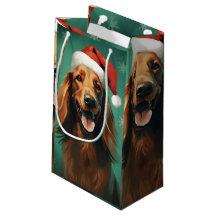 Irish Setter Weihnachtsmalerei Kunstwerk