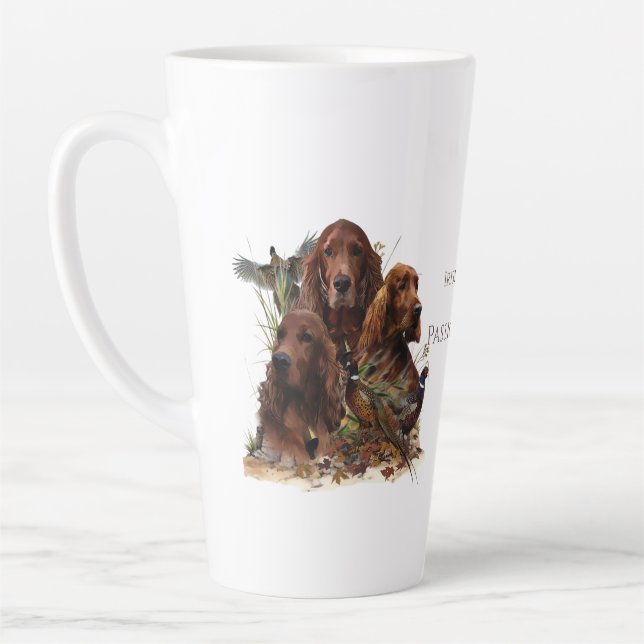 Irish Setters with Pheasants - Passion Hunt Milchtasse (Links)