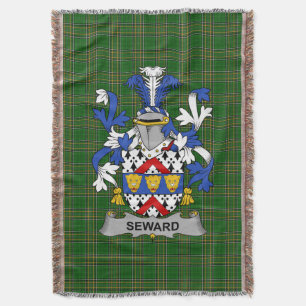 Irish Seward Coat of Arms Familienwappen Irland Decke