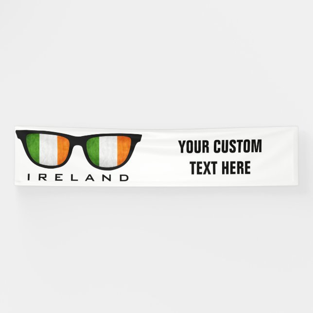 Irish Shades benutzerdefinierte Text- und Farbbann Banner (Horizontal)