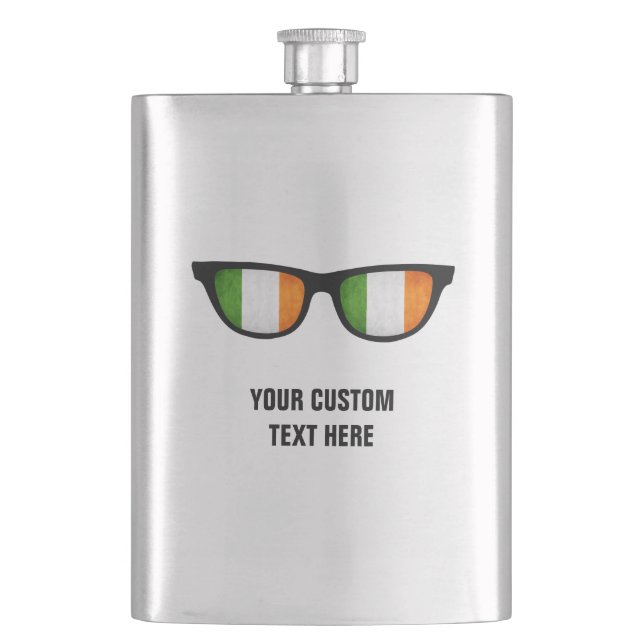 Irish Shades Custom Flask Flachmann (Vorderseite)