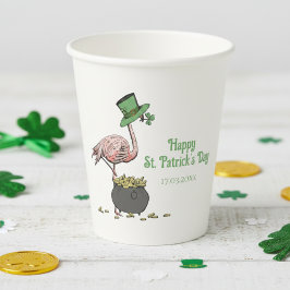 Irish Shamrock Flamingo St. Patrick’s Day Party Pappbecher