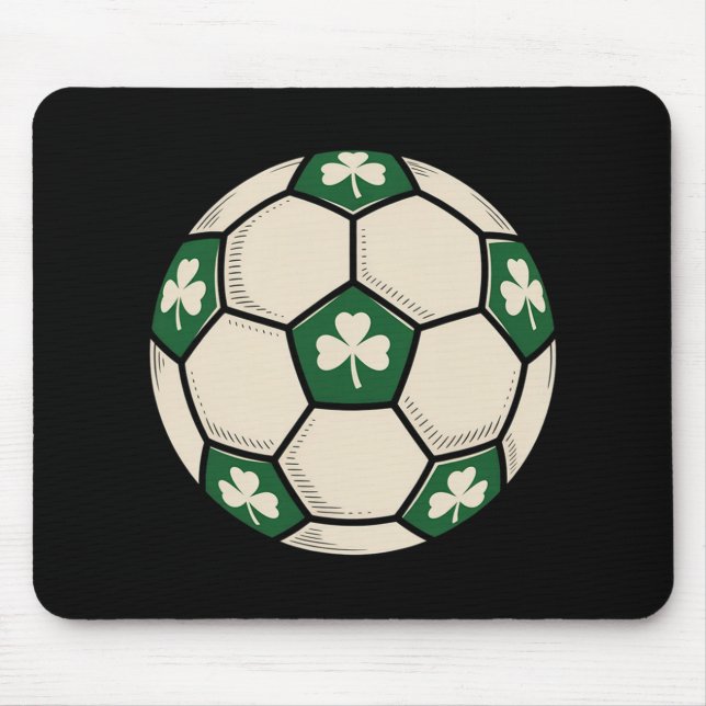 Irish Shamrock Fußball Ll Patrick Design  Mousepad (Vorne)
