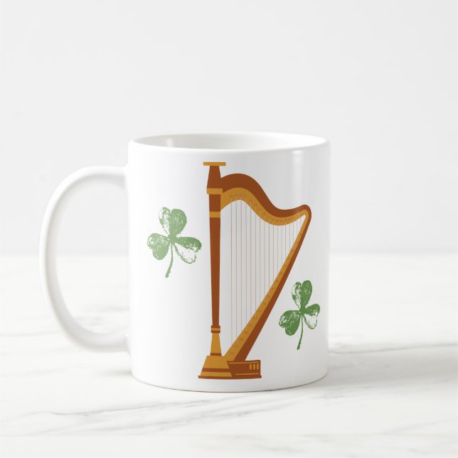 Irish Shamrock Harp Mug Kaffeetasse (Links)