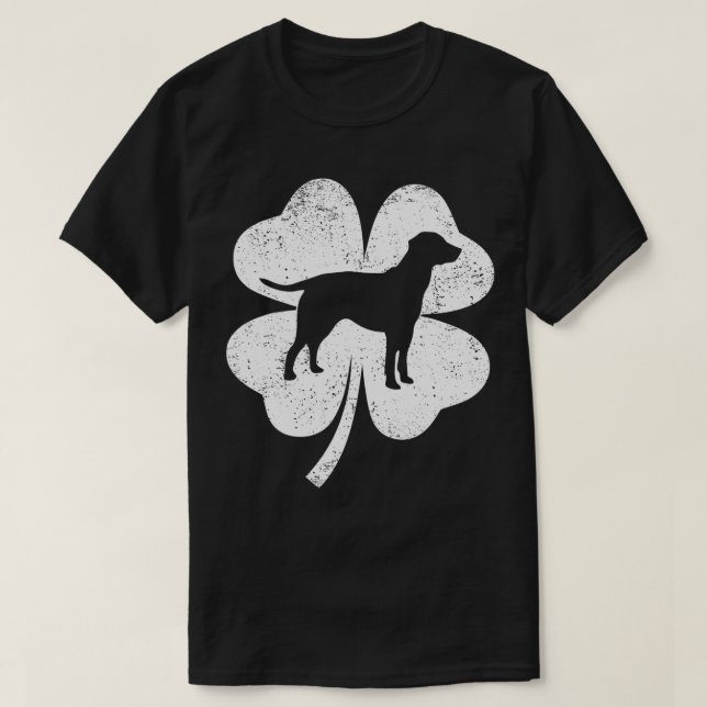 Irish Shamrock Leaf Labrador Dog St T-Shirt (Design vorne)