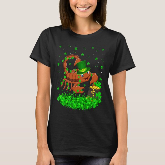 Irish Shamrock Leprechaun Scorpion St Patrick's Da T-Shirt (Vorderseite)