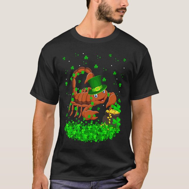 Irish Shamrock Leprechaun Scorpion St Patrick's Da T-Shirt (Vorderseite)