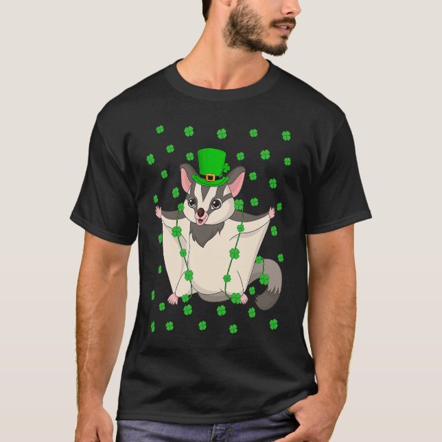 Irish Shamrock Leprechaun Sugar Glider St Patrick' T-Shirt (Vorderseite)