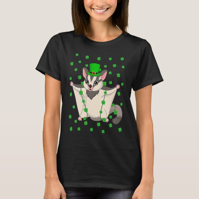 Irish Shamrock Leprechaun Sugar Glider St Patrick' T-Shirt (Vorderseite)