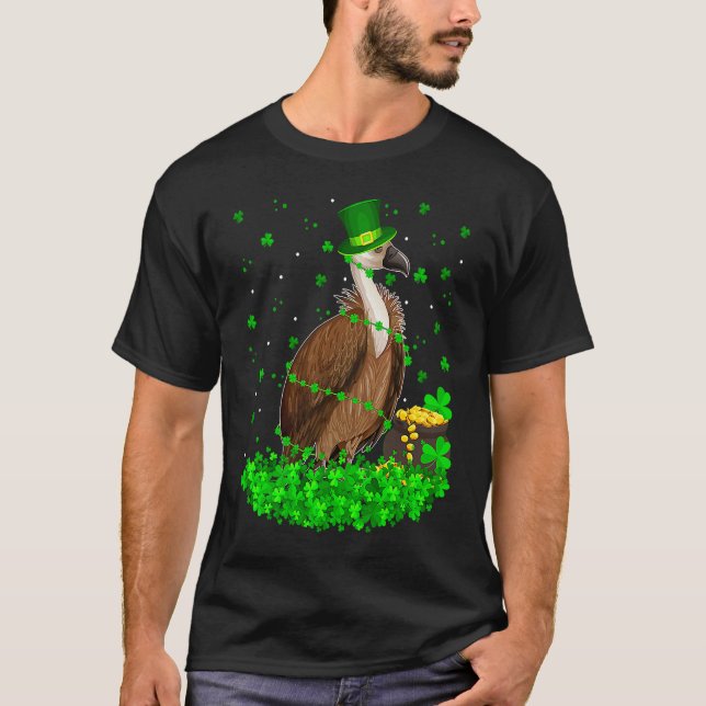 Irish Shamrock Leprechaun Vulture Bird St Patrick' T-Shirt (Vorderseite)