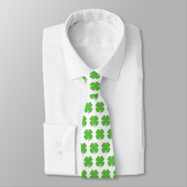  Irish Shamrock Neck Tie Krawatte (Gebunden)