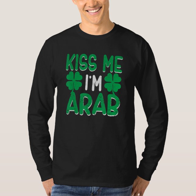 Irish Shamrock St Patricks Day Drinking UAE Kiss M T-Shirt (Vorderseite)
