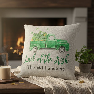 Irish Shamrock Truck Saint Patrick's Day Maßanfert Kissen