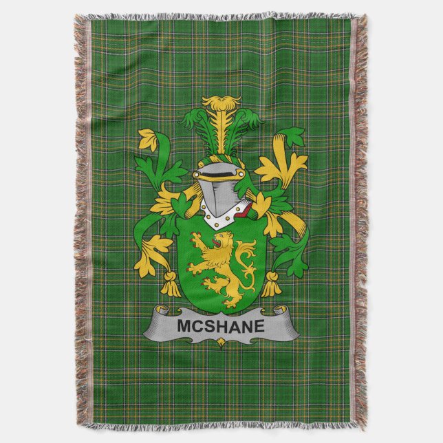 Irish Shane oder McShane Coat of Arms Familienwapp Decke (Vorderseite Vertikal)