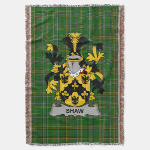 Irish Shaw Coat of Arms Familienwappen Irland Decke