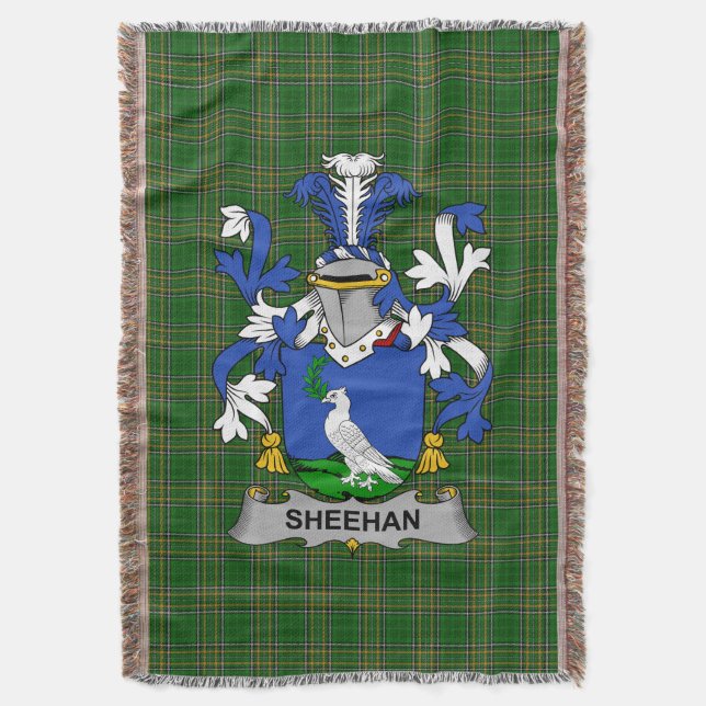 Irish Sheehan oder O_Sheehan Coat of Arms Family C Decke (Vorderseite Vertikal)