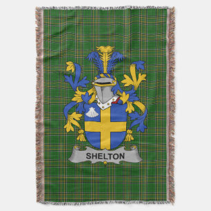 Irish Shelton Coat of Arms Familienwappen Irland Decke