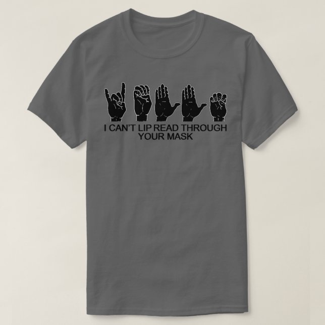 Irish Sign Language Deaf Hard Hearing Lip lesen T-Shirt (Design vorne)