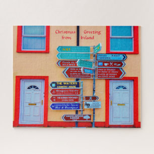 Irish Signpost Galway Irland. Jigsaw Puzzle