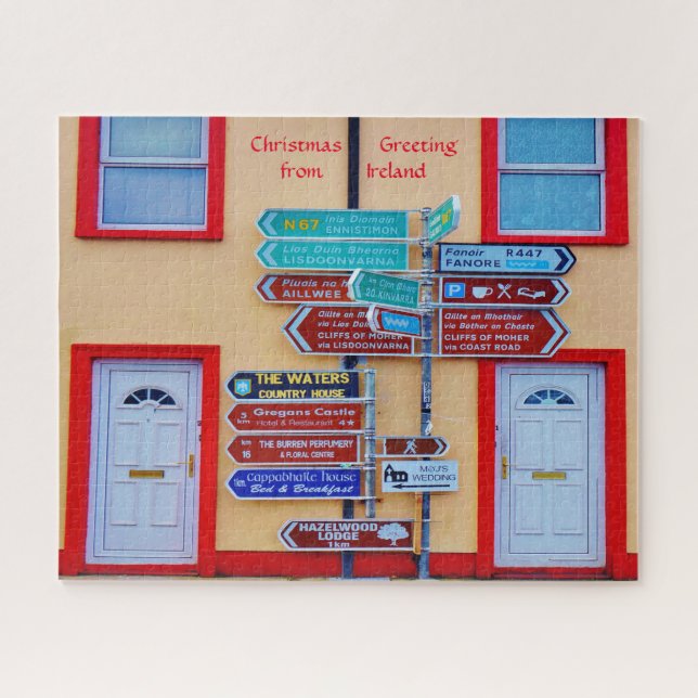 Irish Signpost Galway Irland. Jigsaw Puzzle (Horizontal)