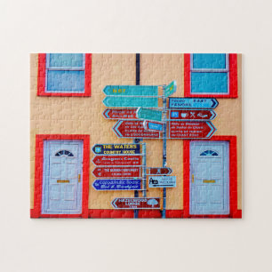 Irish Signpost Galway Irland. Puzzle