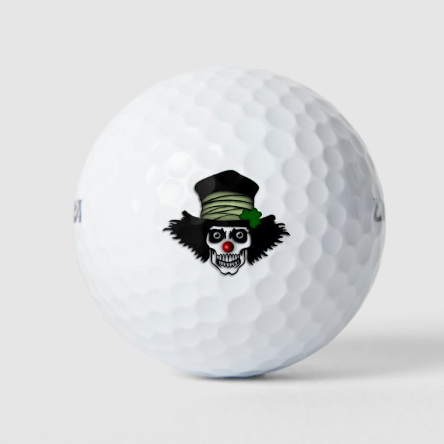 Irish Skeleton Clown Golfball (Vorderseite)