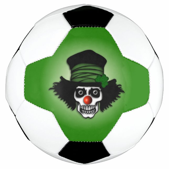 Irish Skeleton Clown Green Fußball (Vorderseite)