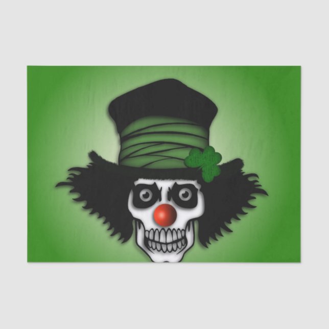 Irish Skeleton Clown Green Seidenpapier (Vorderseite)