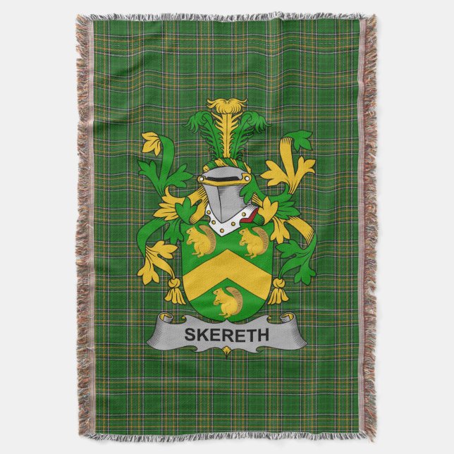 Irish Skereth oder Skerret Coat of Arms Family Cre Decke (Vorderseite Vertikal)