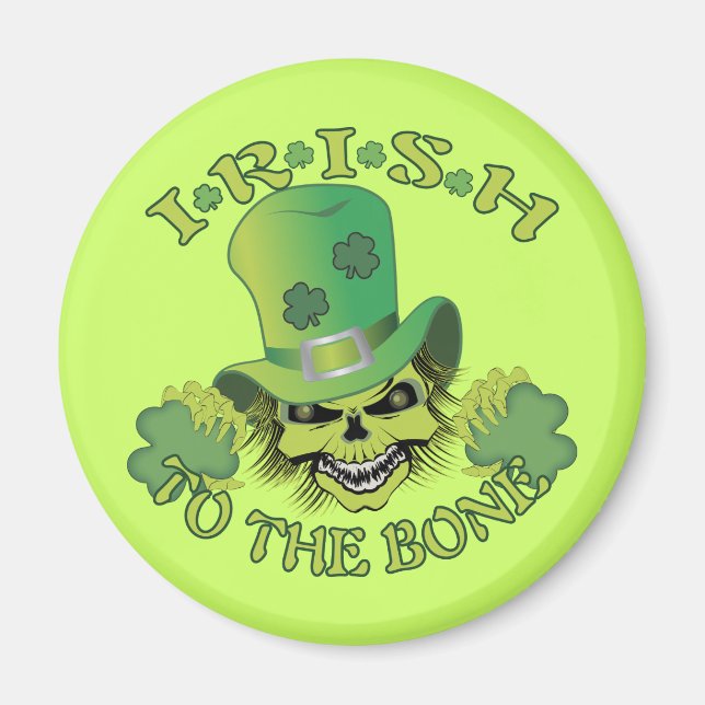 Irish Skull Magnet (Vorne)