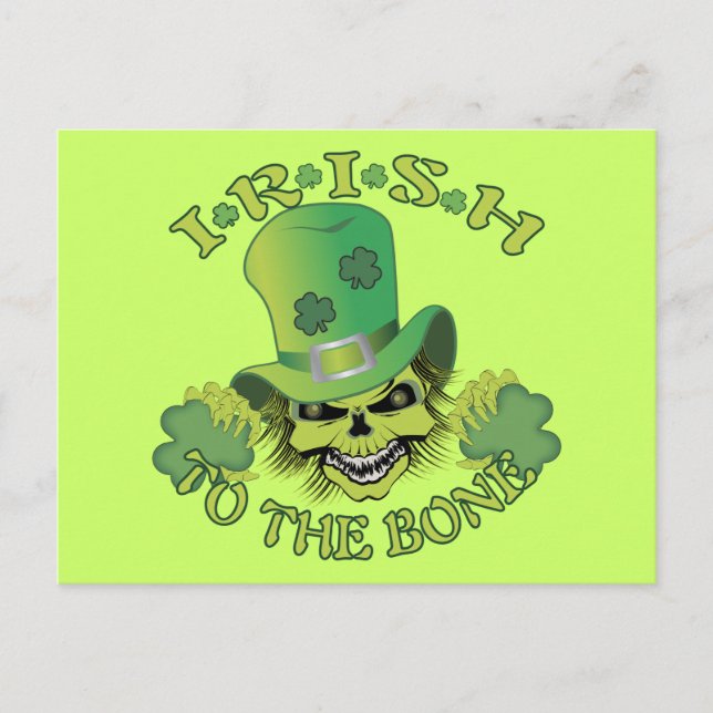 Irish Skull Postkarte (Vorderseite)