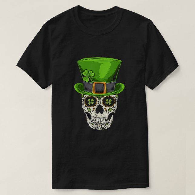 Irish Skull St Patrick T-Shirt (Design vorne)